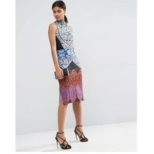 ASOS Scuba Tile Midi Dress NWT